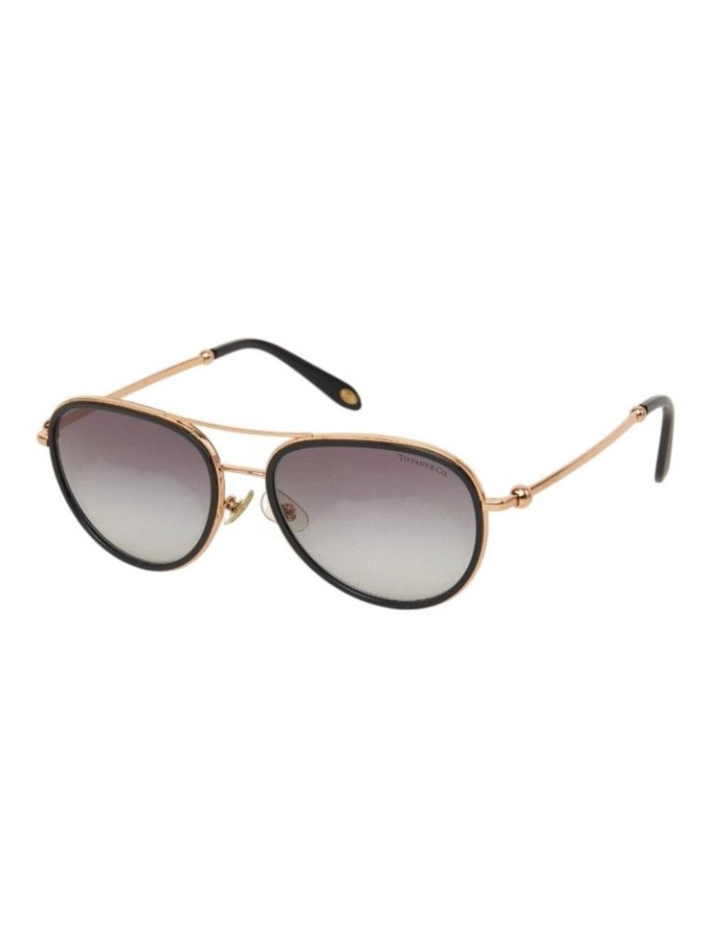 Tiffany & Co Sunglasses Eyewear Teardrop Pink Gold Black Plated Acetate
